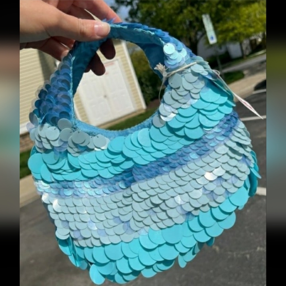 Blue Sequin Women's Bag